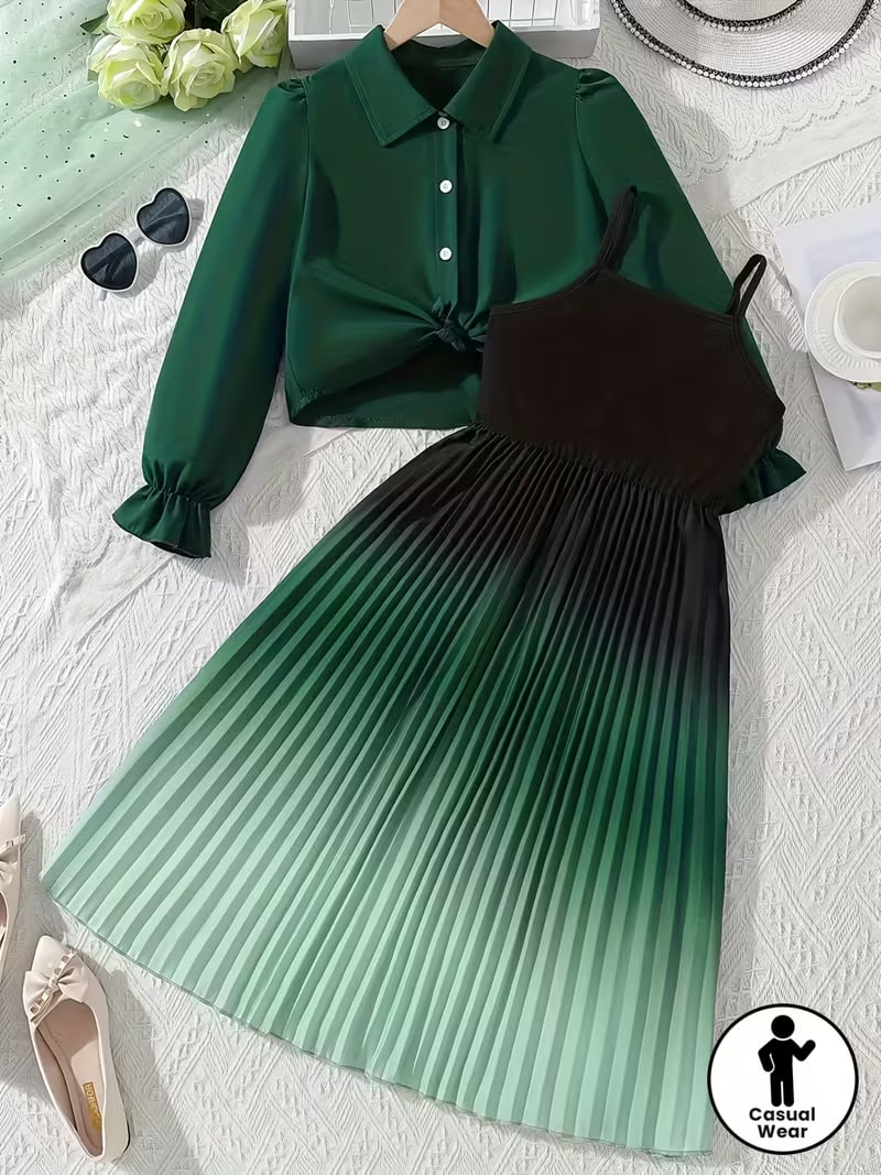 Girls' Fashion Elegant Dress Set