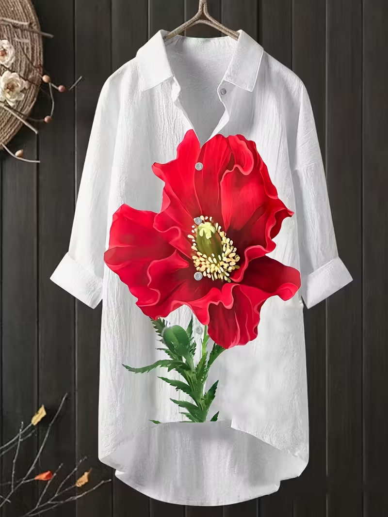 New Cross-Border Women's Fashion Shirt: Elegant, Temperamental, Charming, and Stylish