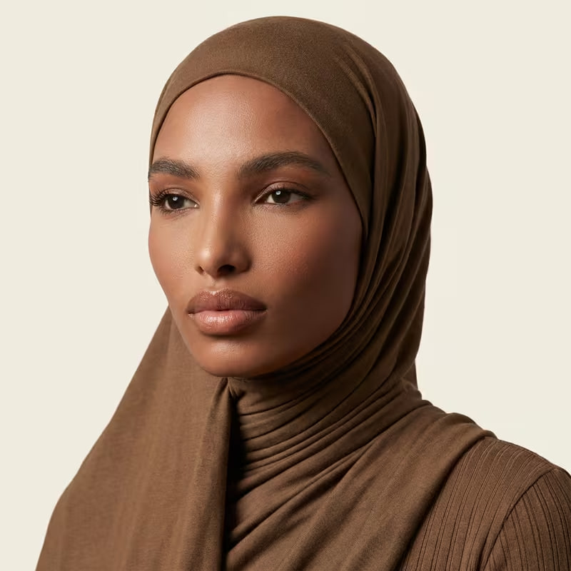 Solid Color Modal Large Size Jersey Mercerized Women'S Headscarf