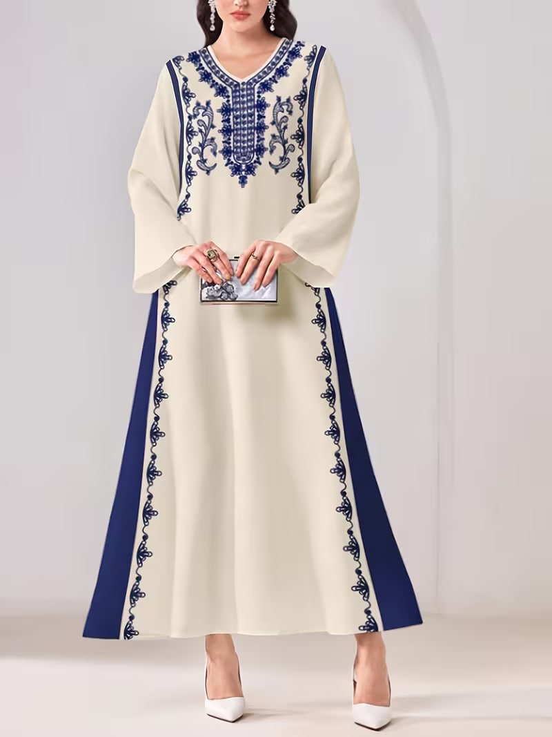 Middle Eastern Elegant Robe Spring/Summer Plus Size European and American Fashion 