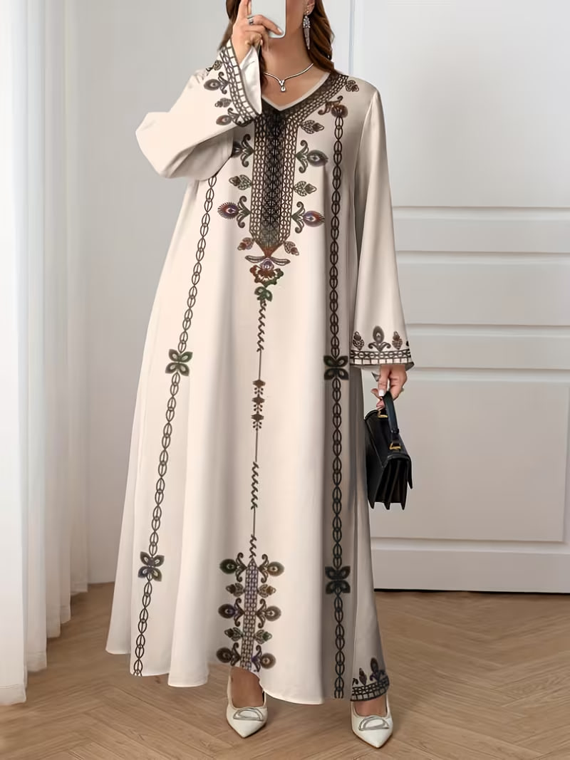 Spring/Autumn New Middle Eastern Elegant Robe Plus Size Fashion Women'S Clothing